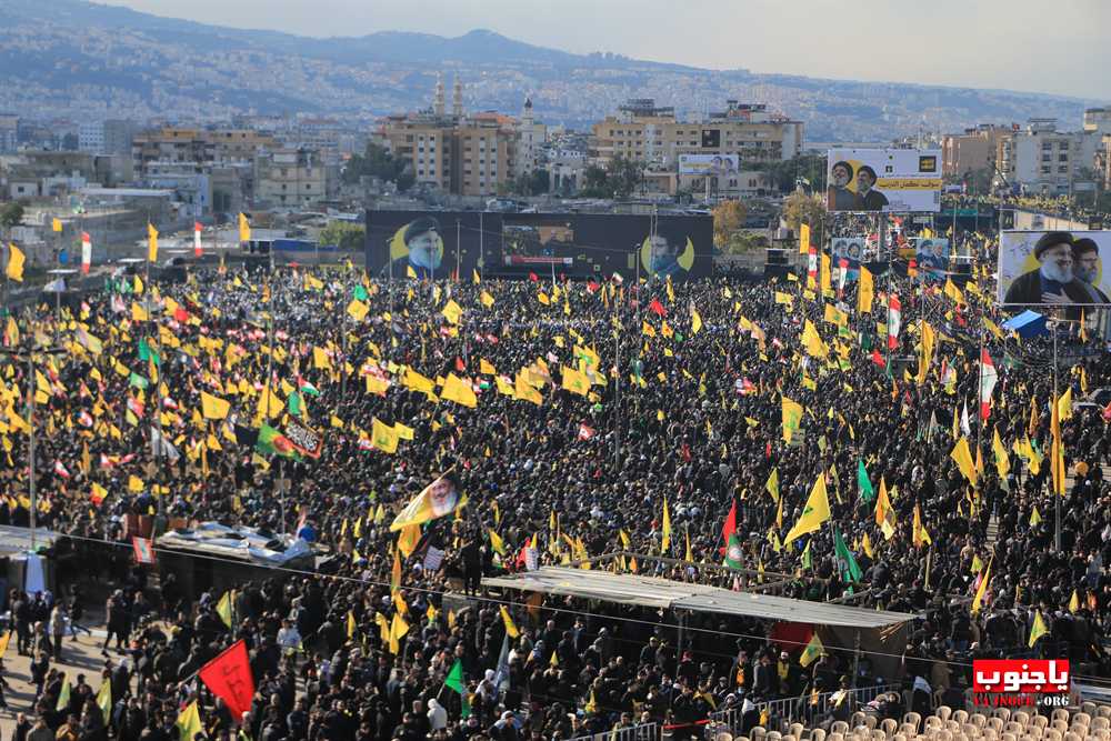 وداع مليوني في تشييع القائد التاريخي السيد حسن نصر الله  والسيد هاشم صفي الدين في بيروت 